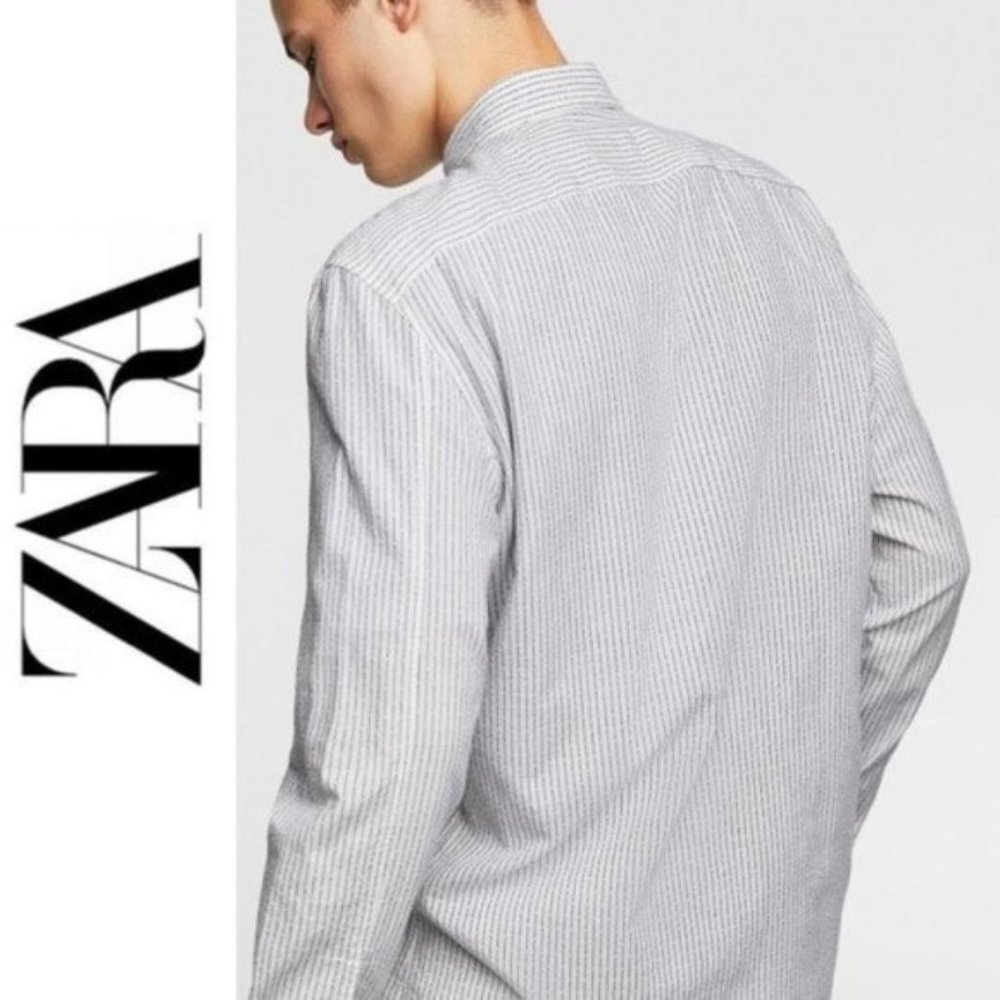 Zara Button Up Shirt Straight Fit